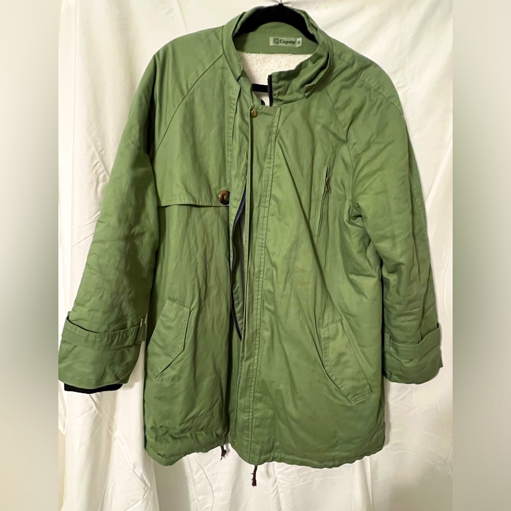 Cupshe green fleeced line jacket.